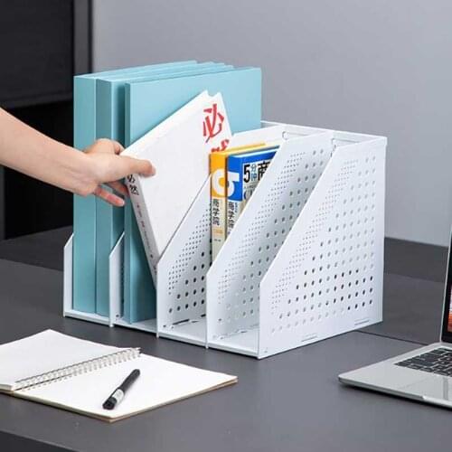 Folder storage box vertical bookshelf desktop office supplies book file basket desktop data rack student stationery organiser