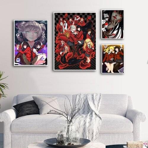 Kakegurui Nordic Posters And Prints Wall Art Canvas Painting Wall Pictures For Living Room Decor