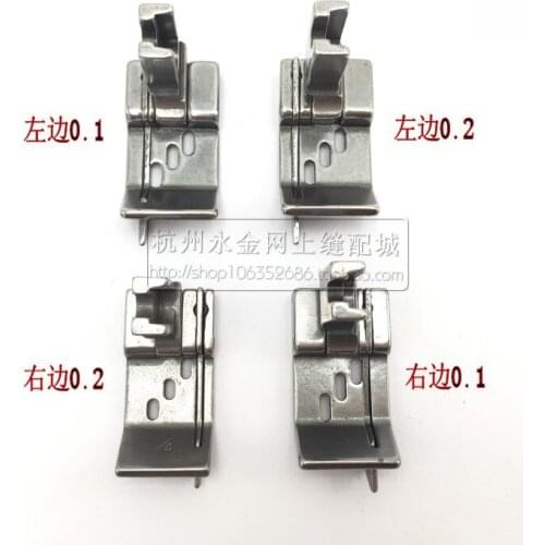 Industrial sewing machine all steel 380 chain with knife 1/4, 0.1, 0.2 mouth oblique three-needle three-chain presser foot
