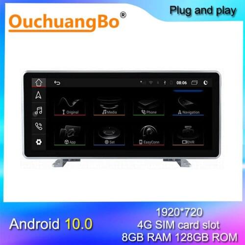 Ouchuangbo android 10 radio multimedia player recorder for 10.25 inch Q5 FY 2017-2019 with 1920*720 HD GPS 8 core 8GB+64GB