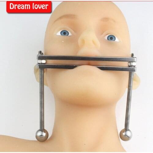 Cleaning up inventory can adjustable Mouth yoke,Adult Games Mouth Flail Mouth Gag Bondage Set Mouth Bite Sex Toy Slave Gag