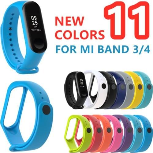 Silicone Watch band For Xiaomi Mi Band 3 4 Silicone Wristband Bracelet Replacement For Xiaomi MiBand 3 4 Sport Strap Watch