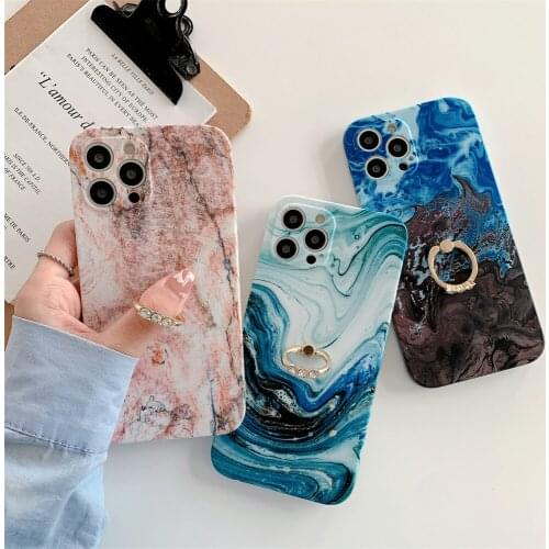 Luxury Finger Ring Holder Phone Case For iphone 12 11 Pro XS Max X XR 7 8 Plus SE 2020 Camera Lens Protection Back Cover Funda