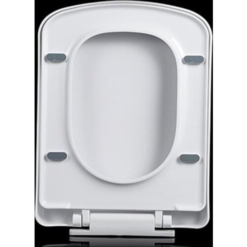 Seat PP Material Toilet Seats Heavy Duty Mute Elongated White Silent Slow Down Easy Clean Bathroom Compression Round Close