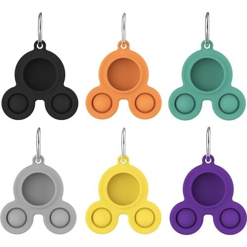 Silicone Tracker fidget Bubble Protector Cover Anti-Lost Locator Cute Cartoon Protective Shell for Airtag Case Locator Tracker