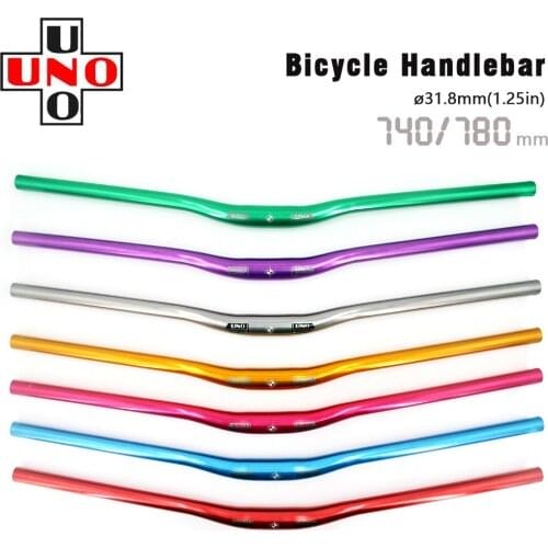 UNO Aluminum Alloy MTB bike Handlebar caliber 31.8*780/740mm Polishing Bicycle Handle Bar Bicycle Accessories
