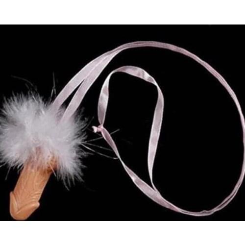 Funny Whistle Fur necklace for Bride to be Hen Party Night Accessory Game Photo Props with pink rope party favors gifts present
