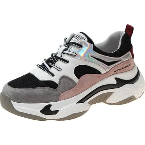 New Chunky Women Shoes 2019 Sneakers for Women Vulcanize Shoes Casual Fashion Shoes Platform Sneakers Basket Femme R2-91