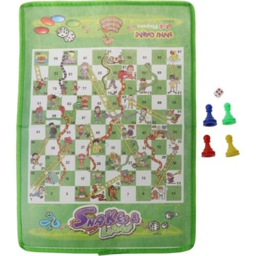 Snake and Ladder Kids Flying Chess Non-woven Fabric Portable Family Board Game