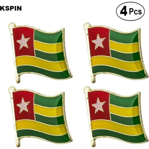 Togo Flag Pin Lapel Pin Badge Brooch Icons 4pcs