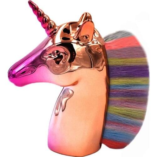 1Pcs Unicorn Makeup Brushes Rainbow Synthetic Hair Brush Powder Foundation Brush Face Beauty Brushes Cosmetic Tools T0052