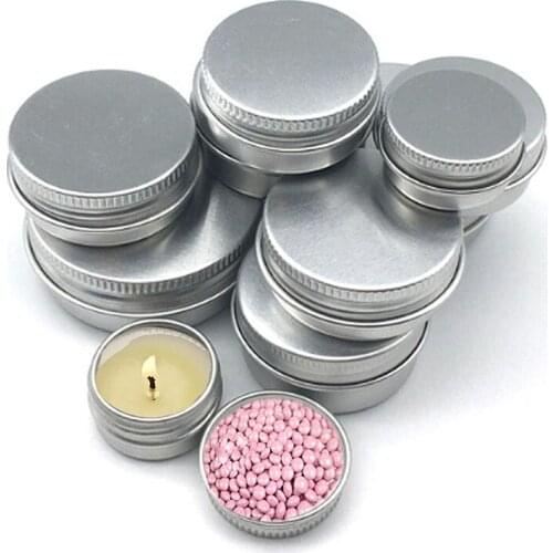 100Pack Mini Silver Aluminum Storage Jar Containers 10g Refillable Cosmetic Facial Care Cream Bottle with Screw Cap