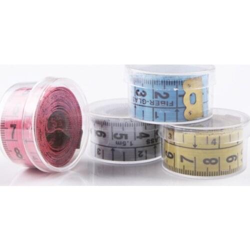 2pcs 150CM*2CM Plastic Boxed Measuring Ruler Children Height Soft Ruler Centimeter Inch Roll Tape Sewing Ruler Cloth Tailor Tape