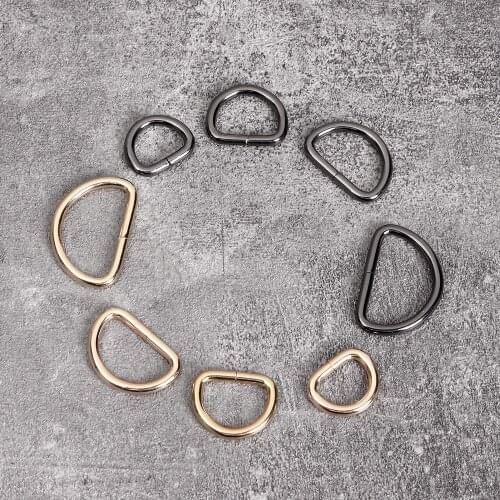 20PCS Metal D-Shape Semicircle Buckle Clips Multi-Purpose Dog Collars Suitcase Bags Clothing Connecting Buckles DIY Tools