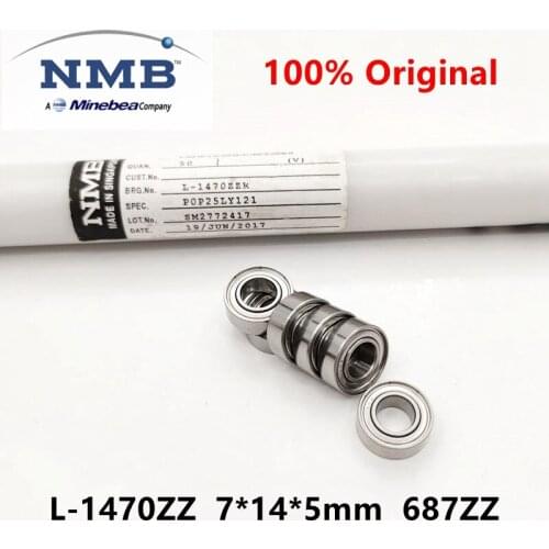 20pcs/100pcs original NMB Minebea high speed bearing L-1470ZZ 7*14*5mm 687ZZ precision miniature ball bearings 7mmx14mmx5mm