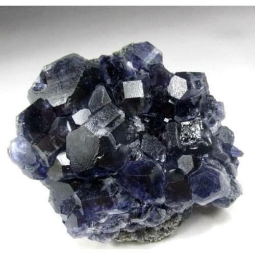 367g Blue Fluorite Cluster on Matrix - crystals and stones healing Mineral specimen Home Decor feng shui decoration