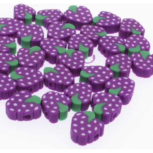 CHONGAI 50Pcs fruit Beads Polymer Clay Beads Spacer Beads For Jewelry Making DIY Bracelet necklace 9X11mm