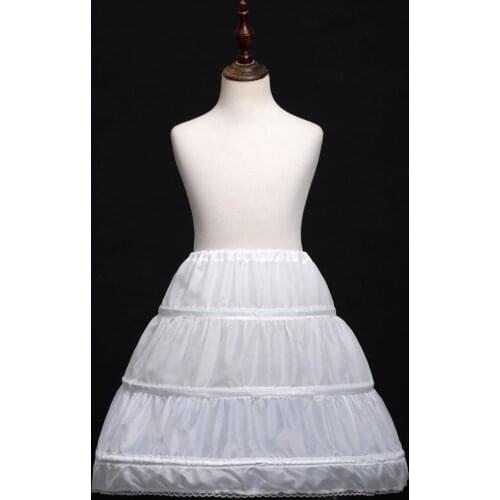 Girls Ball Gown For Kids Girl Evening Dress Three Circle Hoop Kid Girls Dress Slip White Wedding Accessories Petticoat YCBG1800