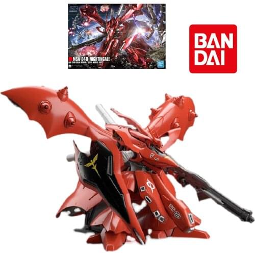 Bandai Gundam Model Kit Gunpla HGUC 1/144 MSN-04-2 Nightingale Action PVC Anime Figure Model Collection Toys