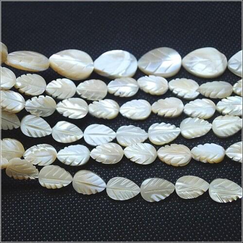 15.5" brown saltwater shell beads carving shell leaf shape top quality 6x9mm 8x13mm 10x14mm12x16mm 15x20mm diy loose beads diy