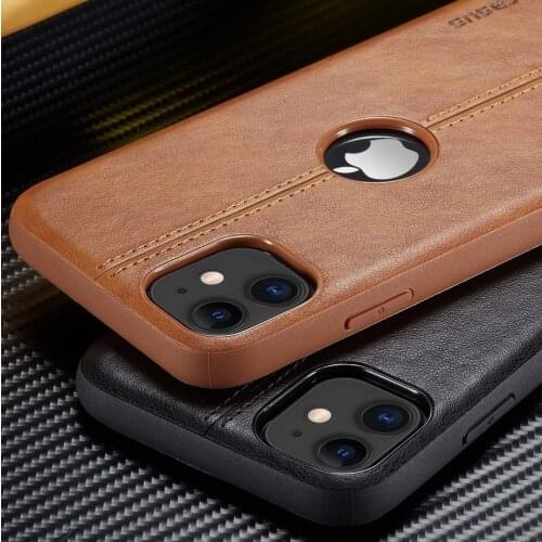 Case For iPhone 12 11 11 Pro 11 Pro Max New SLIM Luxury Leather Back Case Cover For iPhone XS MAX XR 8 7 6 Plus Shockproof Case