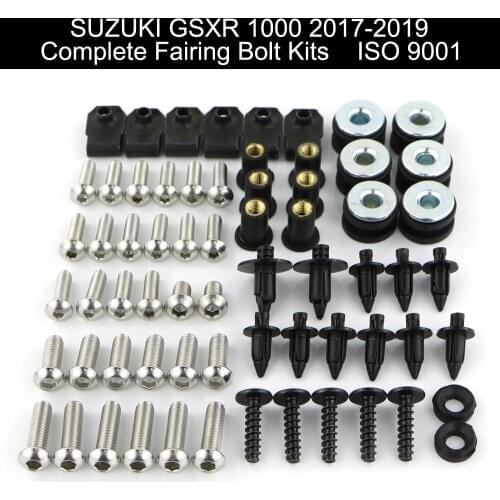 For Suzuki GSXR 1000 GSXR1000 2017 2018 2019 Motorcycle Complete Full Fairing Bolts Kit Fairing Clips Screws Nut Stainless Steel