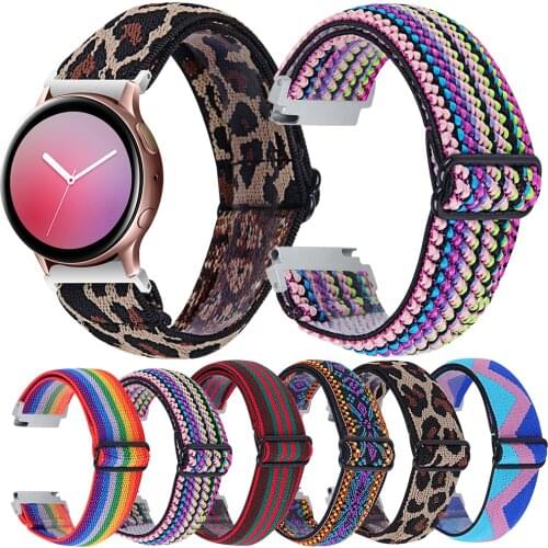Elastic Fabric Band For Samsung Galaxy Watch 3 41mm Active 1 2 42mm Gear S2 Bracelet Strap Correa For Amazfit Bip GTS GTR 42mm