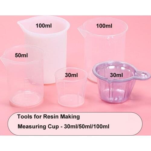 Enablefancy Tool Measuring Cups Jugs Jigger for Resin Glue Gel Epoxy DIY Home Crafts Decor arts jewelry Accessory Handmade Gift