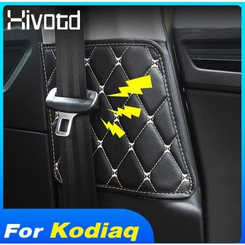 Hivotd For Skoda Kodiaq Accessories Car Seat Safety Belt Protective Crash Mat Cover Interior Decoration Car-Styling 2020 2019