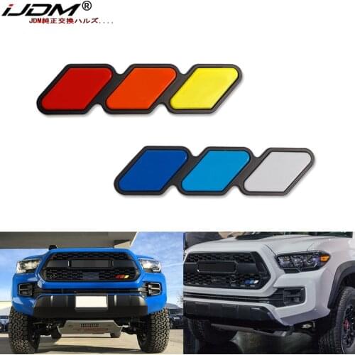 IJDM For Toyota Tacoma 4Runner Tundra Tri-color 3 Grille Badge EMBLEM Stickers Decals Auto Car Accessories Car styling