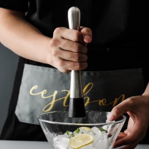 20.5CM Stainless Steel DIY Drink Fruit Muddlers Ice Crusher Bar Tools Cocktail Muddle Bar Mixer Ice Crushing Tools