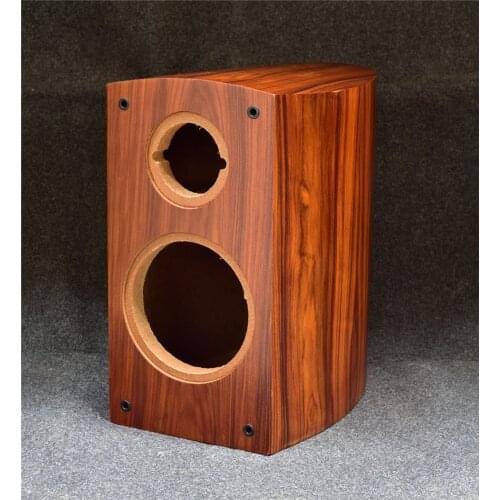 K-003 Waist drum shape 6.5 inch bookshelf speaker empty cabinet Waist drum rosewood veneer speaker case Reasonable sound design