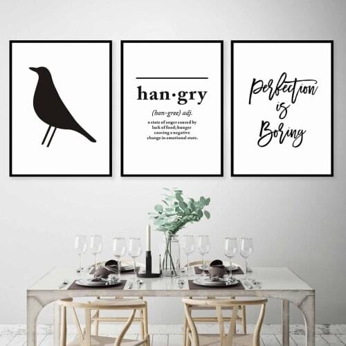 Hangry Definition Canvas Painting Wall Art Poster Print Printable Scandinavian Modern Printable Pictures Living Room Home Decor