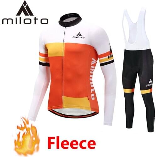 MILOTO 2019 winter thermal fleece cycling sets fietskleding uniformes ciclismo road mountain bike mtb cycling wear clothing