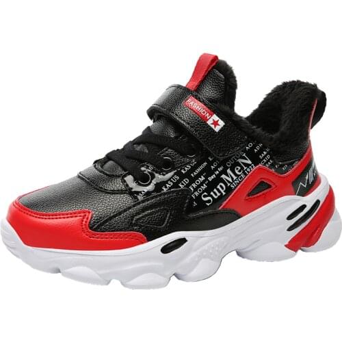 Fashion Kids Sport Shoes Boys Chunky Sneakers Lightweight Children Casual Running Shoes Plus Velvet Tenis Sneakers for Girls