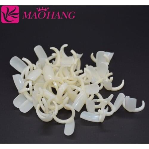 MAOHANG 250pcs/5bag Ring Color Card False Nail Tips Chart Practice Display Tool Plastic Board set Gel Polish Bottle Neck Show
