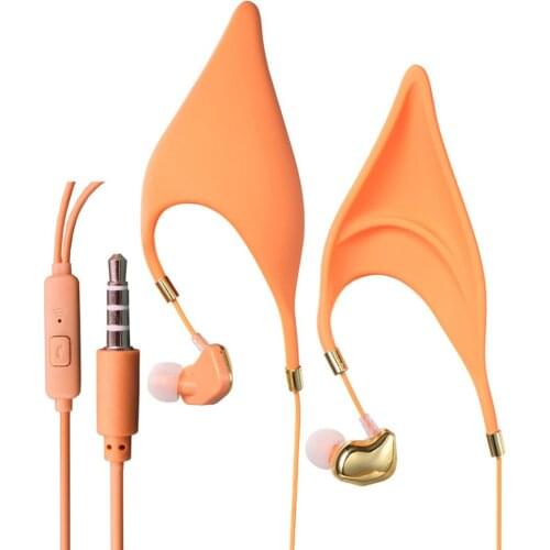 Elf In-ear Earphone Halloween Christmas Cosplay Sports Wired phone Headphones Noise Cancelling Elves Earbud With Mic Fairy