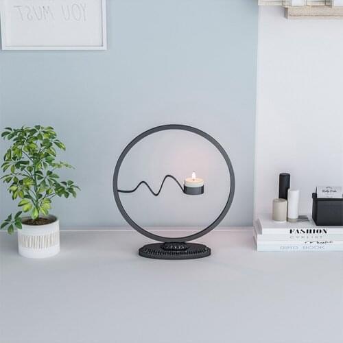 Wrought Iron Geometric Candle Holder Nordic Golden Romantic Candle Holder Metal Nordic， Style Crafts Desktop Christmas Home Deco