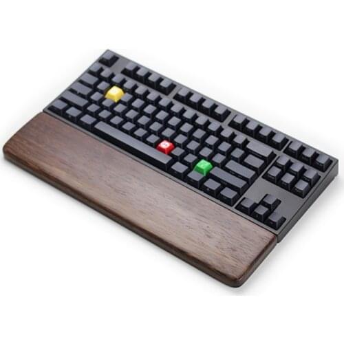 Roadfisher Natural Wenge Wood Mechanical 60/87/104 Keys Laptop Keyboard Wrist Rest Pad Hand Support For Cherry G80 3000 3494