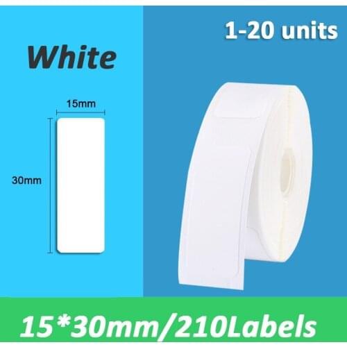 White 15x30mm/210 label for Niimbot D11 Wireless label maker Portable Bluetooth Thermal Label Printer Home Office Printer