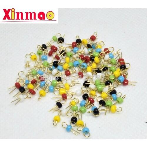 Six Color 120pcs/lot PCB Board Test Point / Bead / Ring / Hoop Ceramic PCB Test Pins Ceramic Test Ring Gold Plating White Black