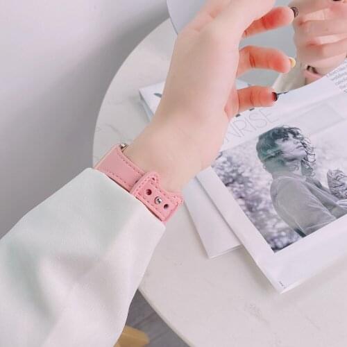 Slim Leather Bracelet Strap for iWatch Band 40mm 44mm 38mm 42mm Loop for Apple Watch Series 1 2 3 4 5 6SE Wristband Correa