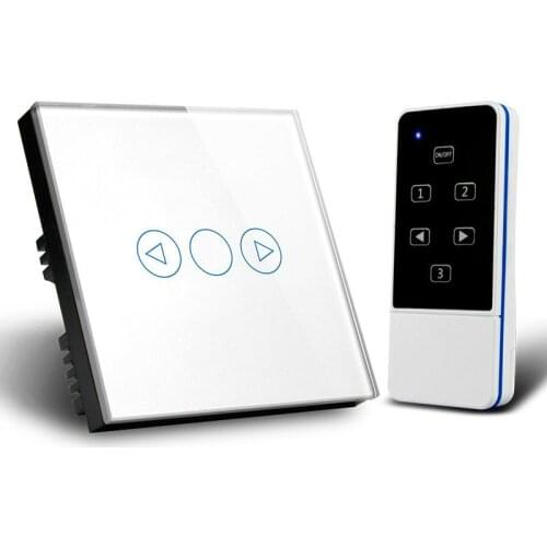 30M Remote control led touch dimmer switch 300W Crystal panel wall controller switch for led light dimming halogen lamp