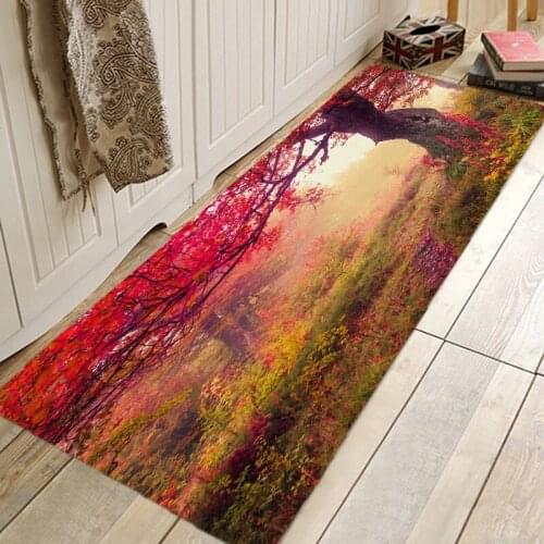 Four Seasons Like Spring Pattern Kitchen Entrance Door Mat Anti-Slip Floor Rug Bathroom Area Hallway Free Shipping
