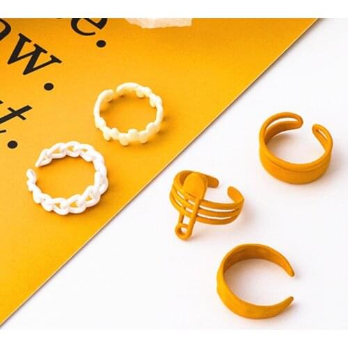Cute Romantic Rings anillos Metal Alloy Opening Finger Rings Jewelry for Women Geometric Korean Fashion Ring Female серьги Girls