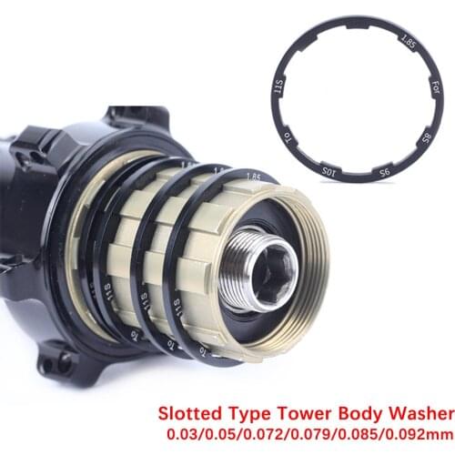 1/1.5/2/1.85mm Bicycle Grooved Hub Washer MTB Bottom Bracket Spacers Flywheel Cassette Gasket Bike Flywheel Gasket