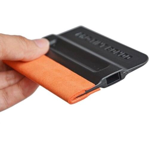1Pc Squeegee w/ Double Suede Felt Auto Vinyl Film Wrapping Tools For Car Repair Mantain