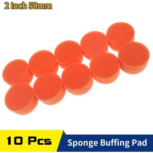 10Pcs 2" Sponge Gross Polishing Buffing Pad Car Polisher Buffer pads Clean waxing All Purpose for Car Bathroom Kitchen