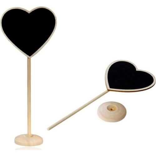 10pcs/Lot Mini Heart Shape Wood Blackboard Wedding Party Banquate Table decration Home Decoration Supplies
