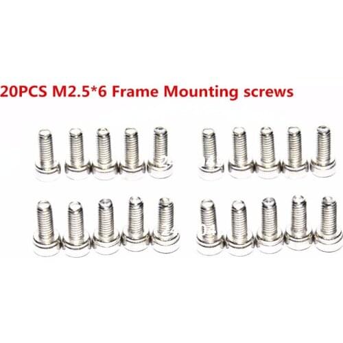 20Pcs M2.5 x6mm Screw Metric Pan Head Hexagon Cap Screws Bolt Hex Socket Nut For F450 F550 X500 Mounting screw